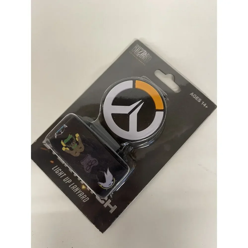 Overwatch‎ Logo Light Up Lanyard Tracer Reaper Widowmaker Winston 2 Sided Black